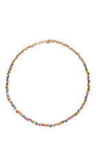 Multi-color Sapphire Tennis Necklace